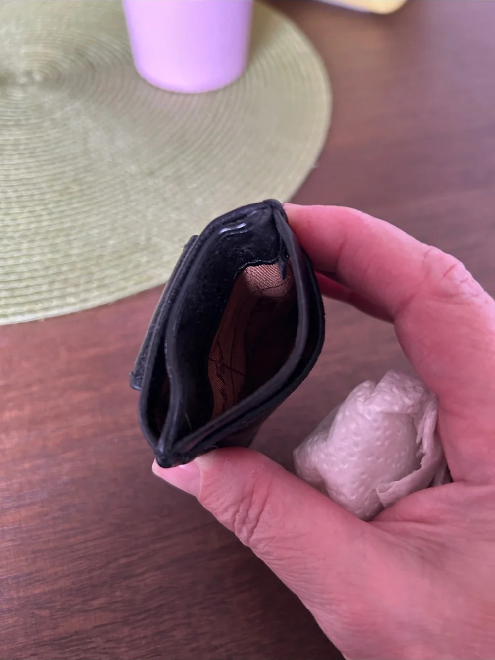 Nash Black Leather Money Clip Wallet